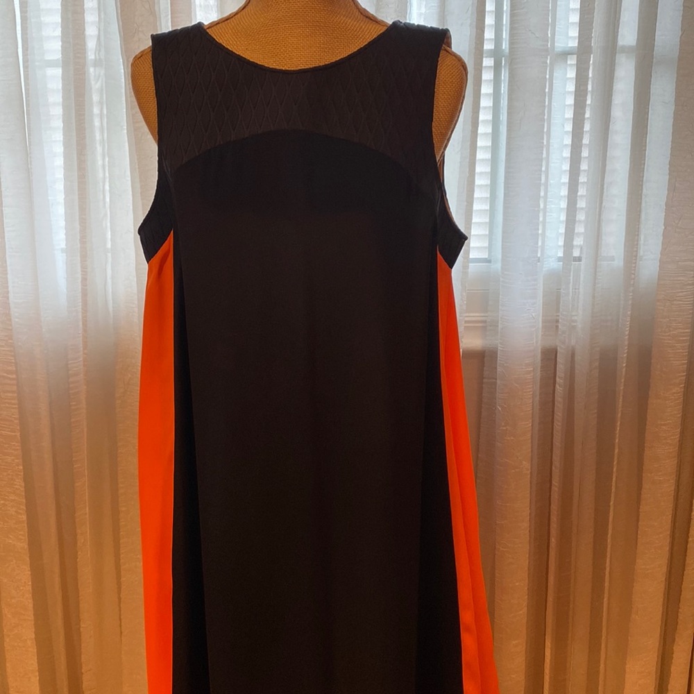 Byblos fabulous dress, combination of black and orange, lining , M